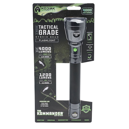 Kodiak Kommander 4000 Lumen Tactical Flashlight K-KOMMANDER-4/8